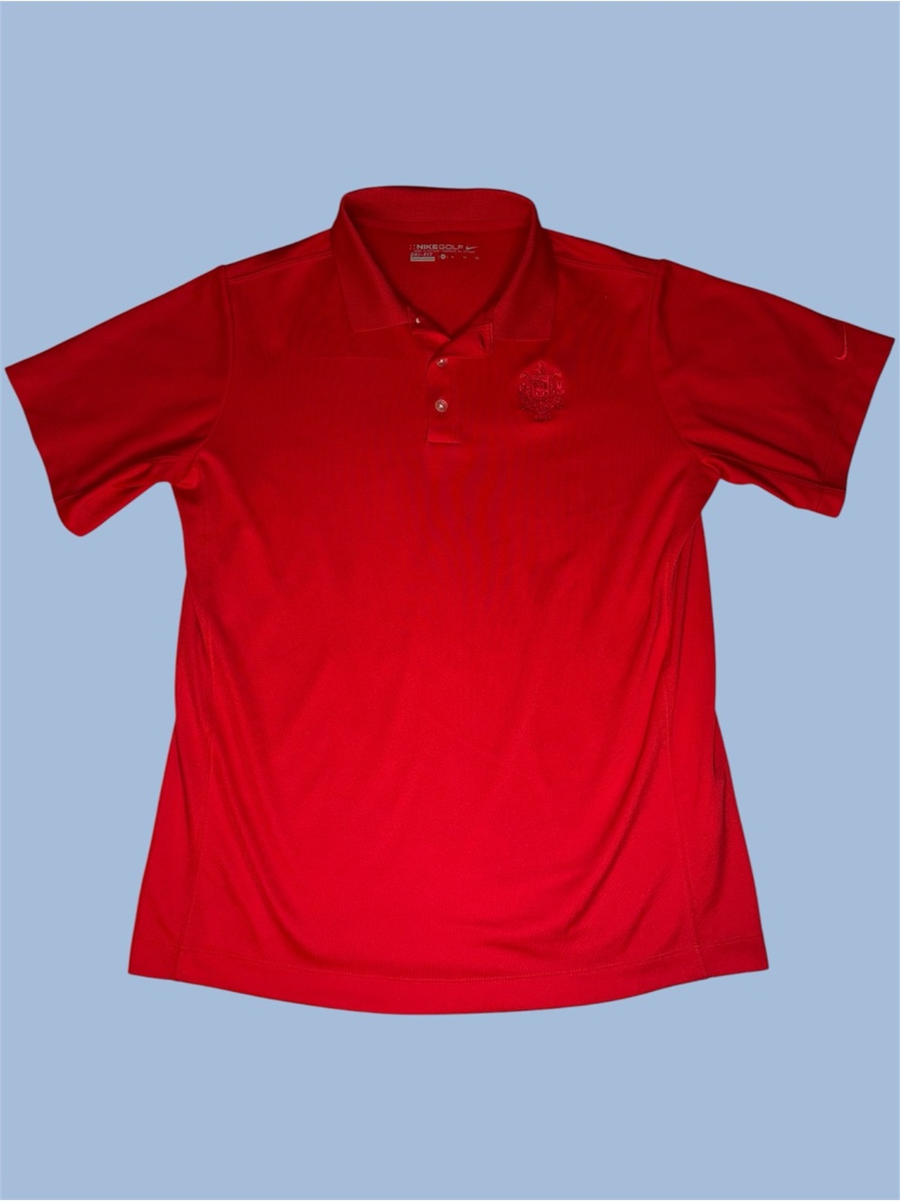 Nike Golf Men's Red Polo Dri Fit Shirt “Detroit Golf Club 1899”
